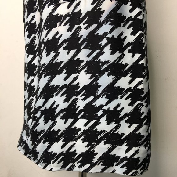 Kate Spade Women's Houndstooth Sheath Mini Dress Short Sleeve Size 0 Bla… - Picture 8 of 16